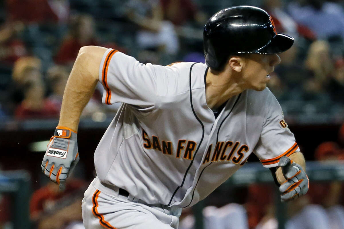 The Giants' Matt Duffy delivered the key two-run pinch-hit single in the ninth to defeat Arizona.