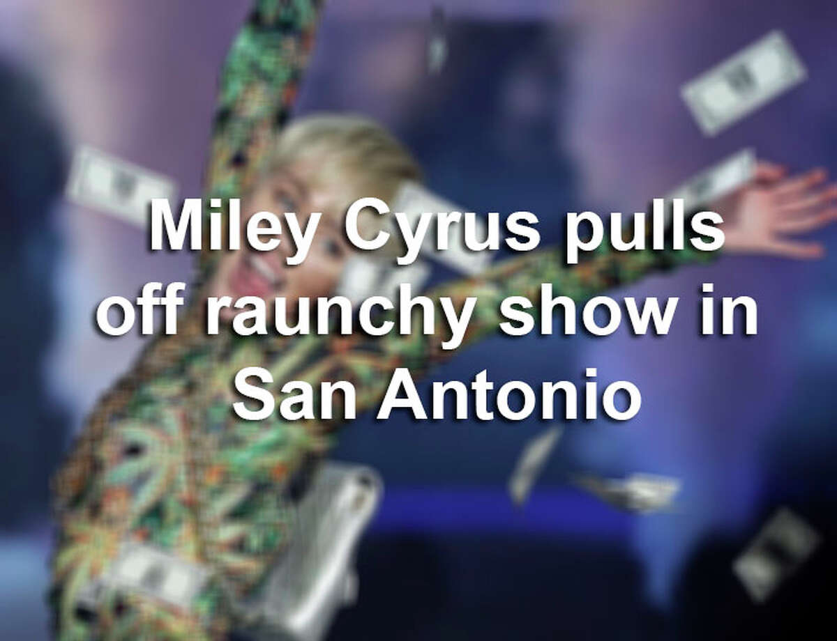 Miley Cyrus performs Saturday March 15, 2014 at the AT&T Center.