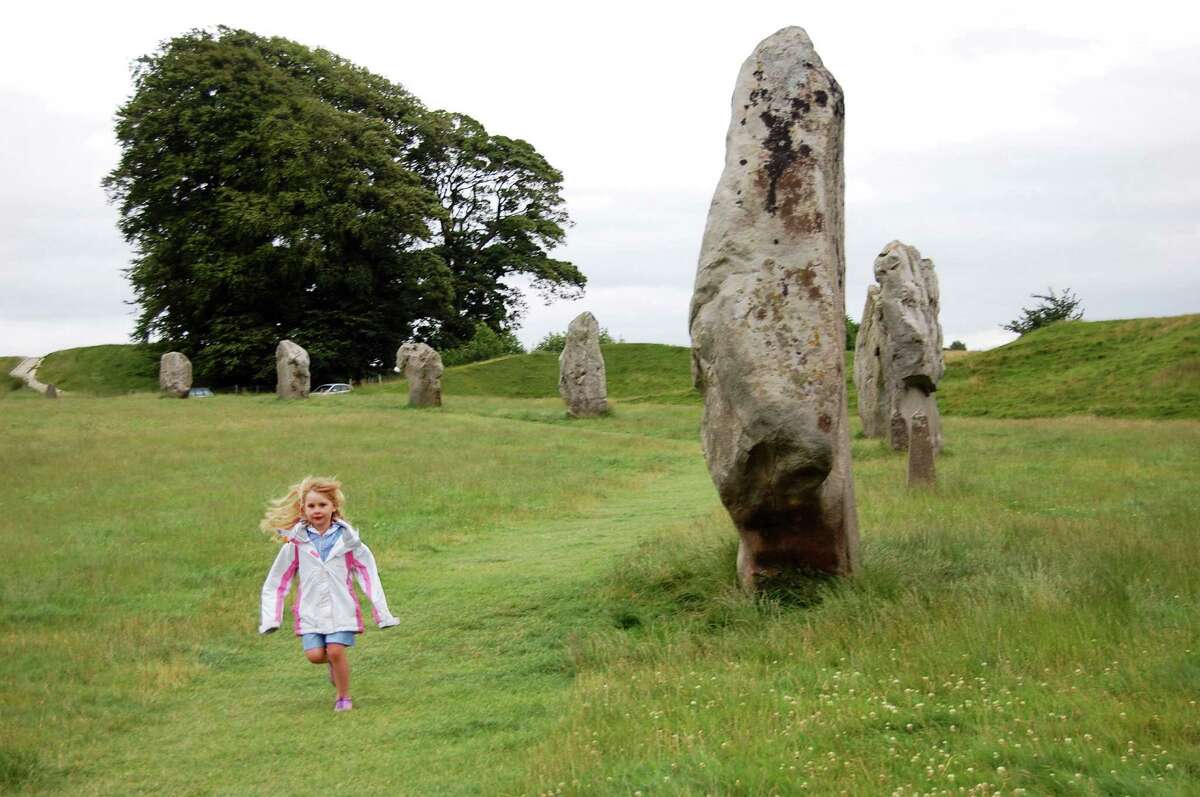 Visitors to the Avebury circle, which encloses nearly 30 acres, are free to walk among the stones.