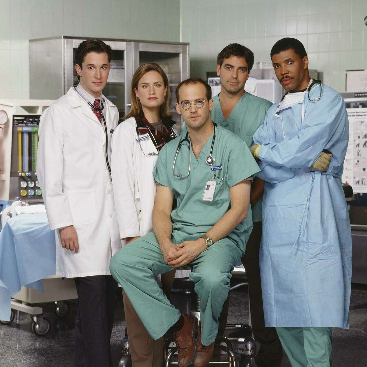 "ER" debuted on NBC on Sept. 19, 1994, ushering in one of the most popular medical dramas in TV history. Here's a look at what the cast is up to now, in honor of the 20th anniversary of "ER's" premiere. Pictured from Season 1 (l-r): Noah Wyle as Dr. John Carter; Sherry Stringfield as Dr. Susan Lewis; Anthony Edwards as Dr. Mark Greene; George Clooney as Dr. Doug Ross; and Eriq La Salle as Dr. Peter Benton. 