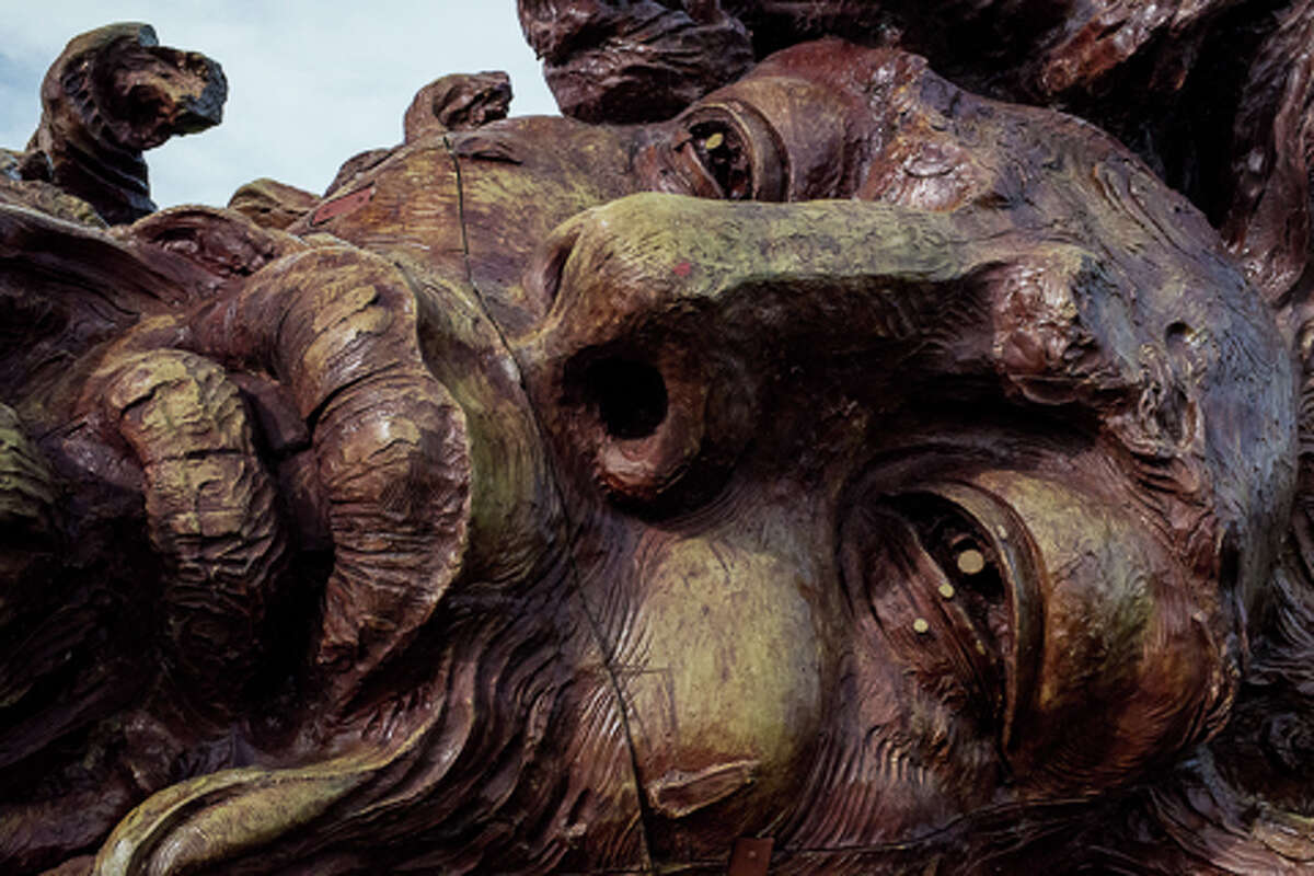 Giant head sculptures greet South Padre tourists