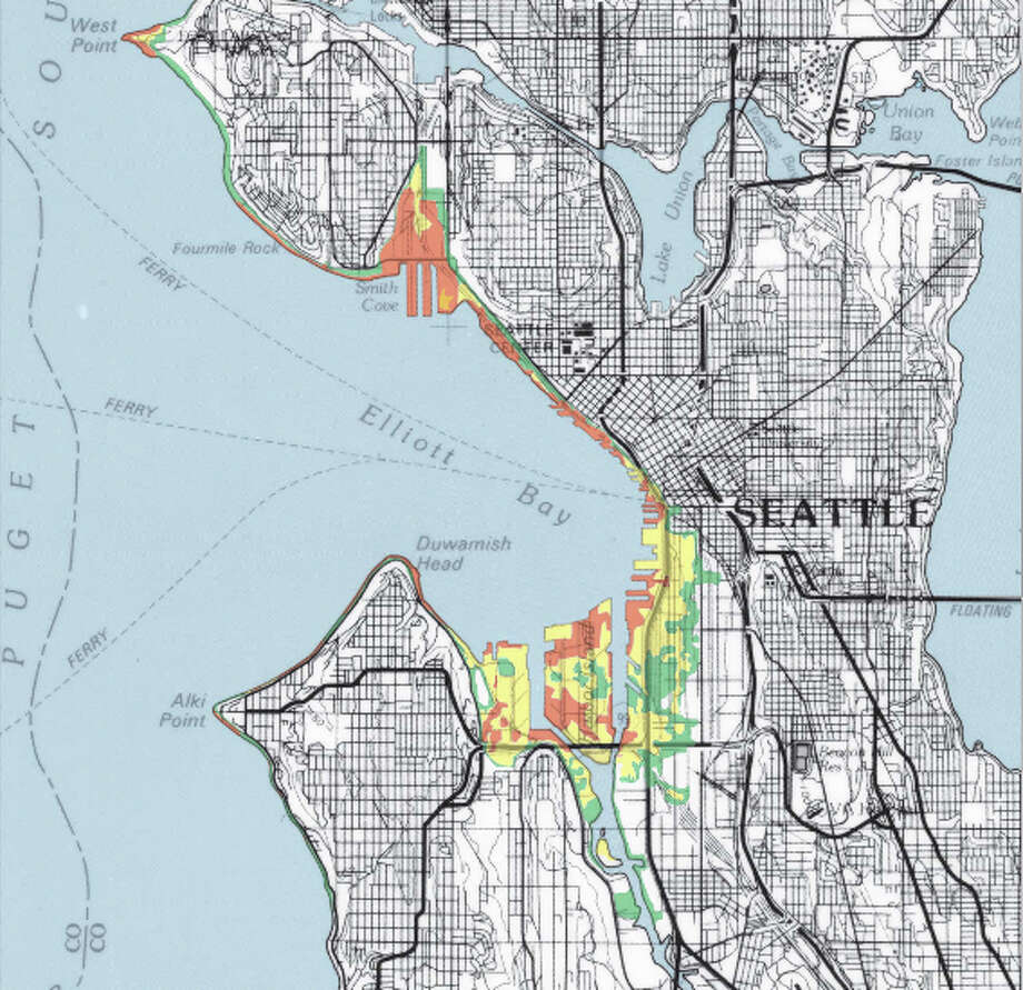 Tsunami evacuation map seattle