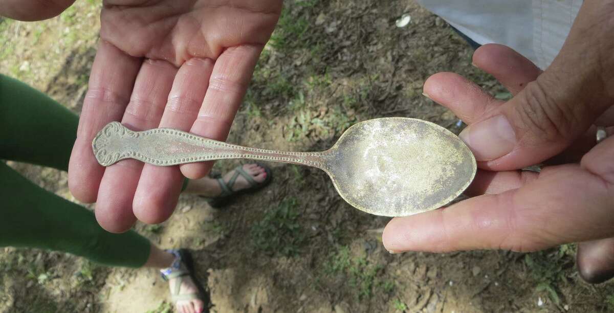An old spoon was one of the many artifacts unearthed in the Herff farmhouse restoration.