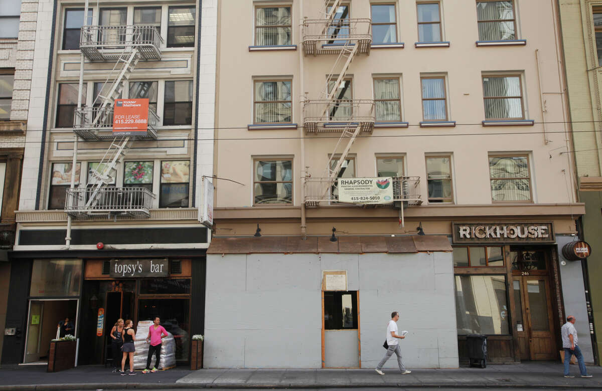 The former Stanford Hotel on Kearny Street is being renovated to house 130 homeless veterans, with supportive amenities.