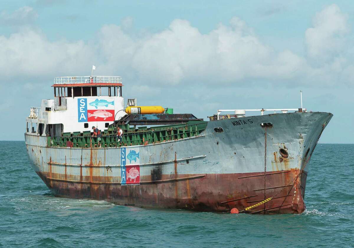Cargo vessel sunk in Gulf of Mexico to expand Texas reef