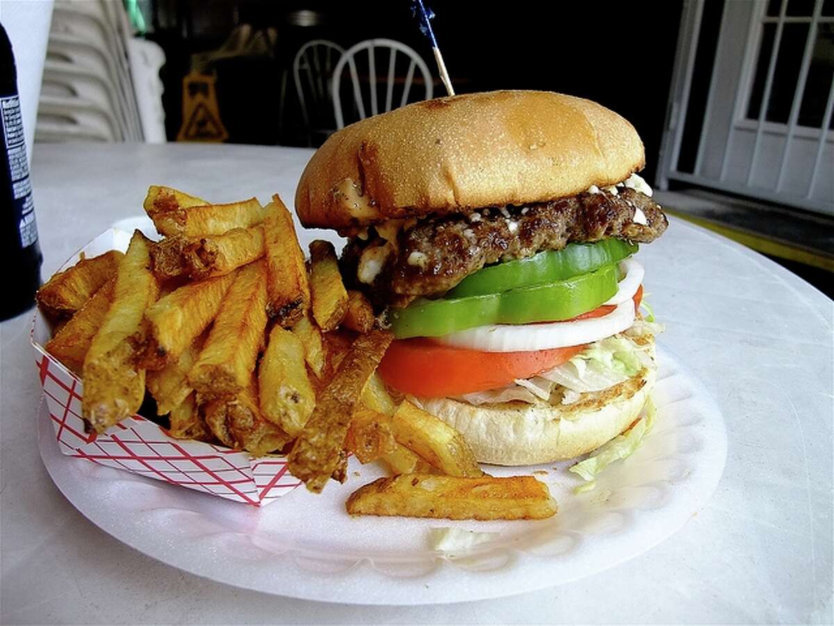 24. Hubcap Grill Cuisine: Burgers/sandwiches Entree price: $-$$ Where/Phone: 1111 Prairie, 713-223-5885; 1133 W. 19th, 713-862-0555; 800 Bradford, Kemah, 281-339-7116 Website: hubcapgrill.com Read Alison Cook's review of Hubcap Grill Pictured above: The Greek Burger with fresh-cut fries