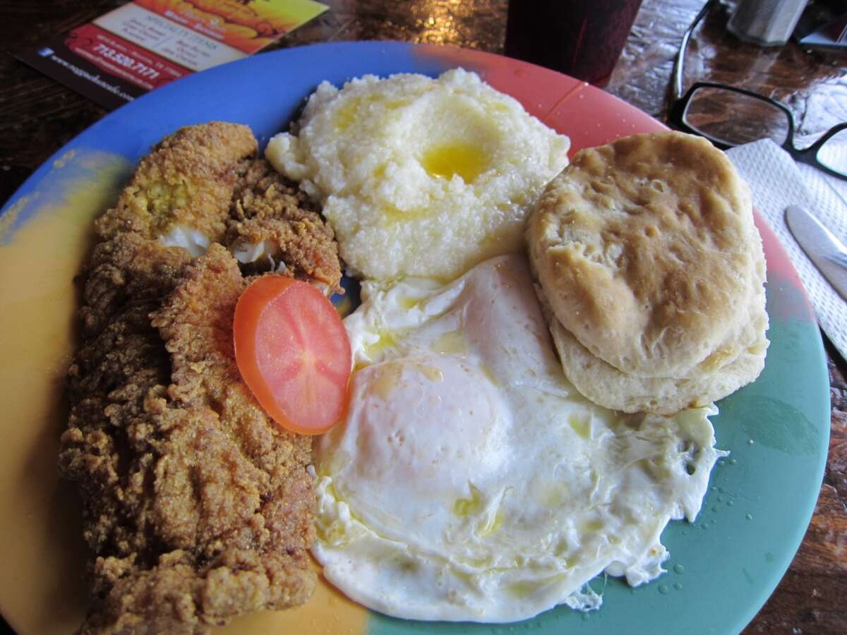 79. The Breakfast Klub Cuisine: American Entree price: $ Where: 3711 Travis Phone: 713-528-8561 Website: thebreakfastklub.com Read Alison Cook's review of The Breakfast Klub Pictured above: Breakfast with fried catfish, grits, eggs and a biscuit