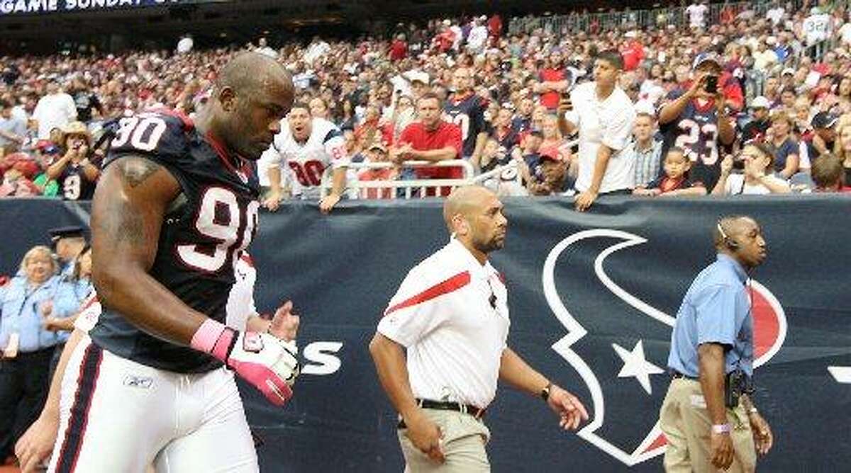 Mario Williams played his last game as a Texan in 2011.