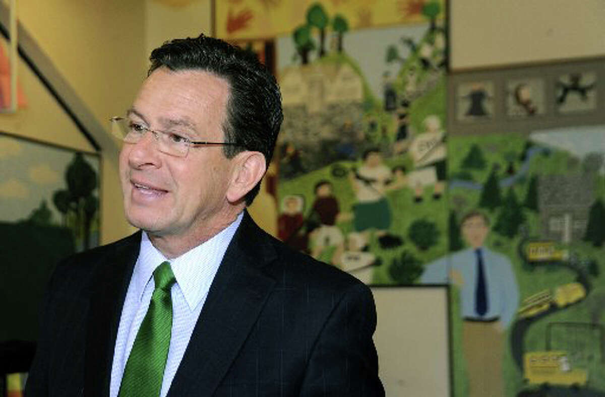 Gov. Dan Malloy on a visit to Eagle Hill School in Greenwich March 29, 2011. The governor was invited to speak to students about his struggles in school.