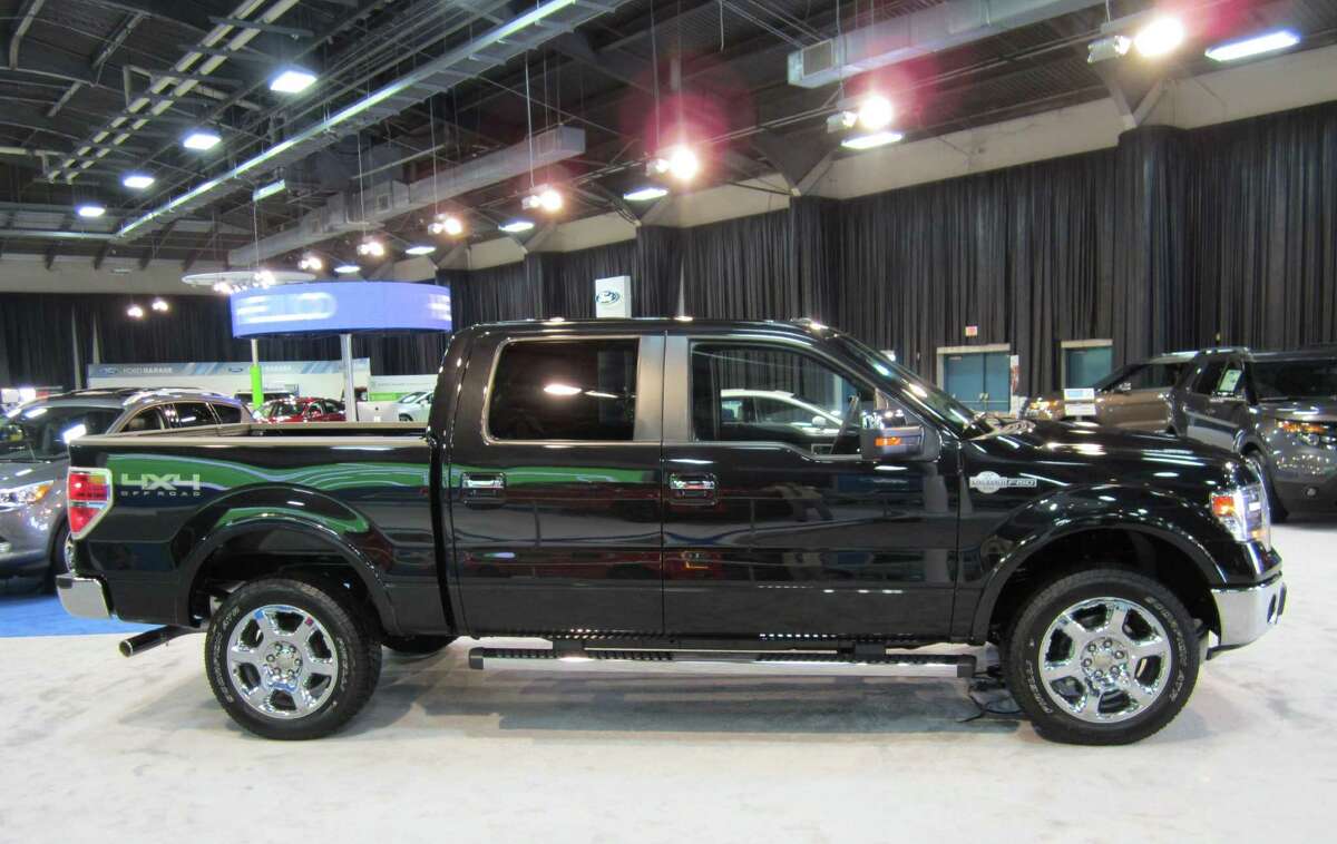 Ford shows off its Texas-inspired 2014 F-150 King Ranch pickup at the State Fair of Texas auto show. The 2015 model will include 360-degree cameras to provide parallel parking assist technology.
