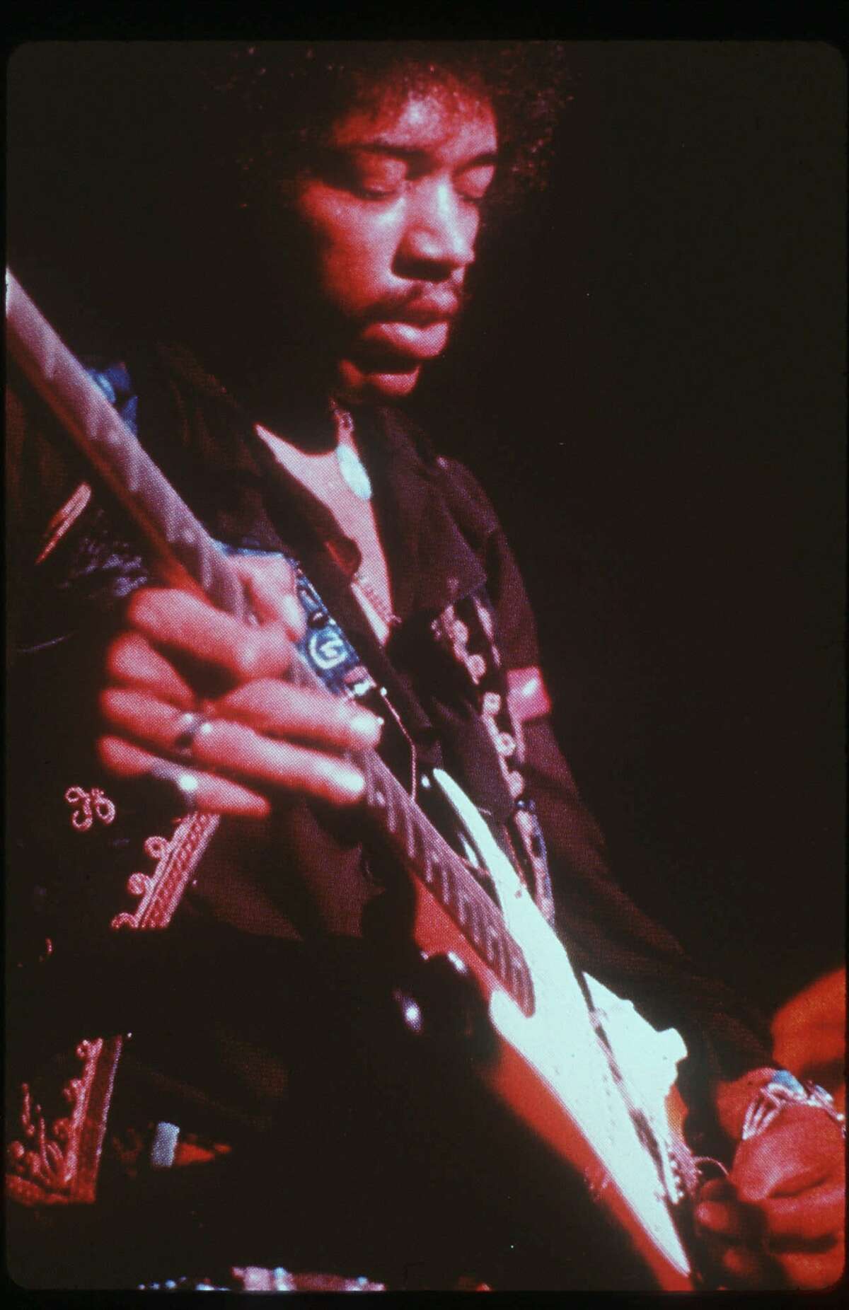 Legendary guitarist Jimi Hendrix is shown in this undated photo. Hendrix has been voted the instruments greatest player in a poll conducted by Total Guitar magazine. Hendrix, who died in 1970 at 27, beat Led Zeppelins Jimmy Page to the top spot in the poll of the magazines readers, it was announced this week. Eric Clapton came in third, followed by Slash of Guns N Roses and Brian May of Queen. (AP Photo/HO)