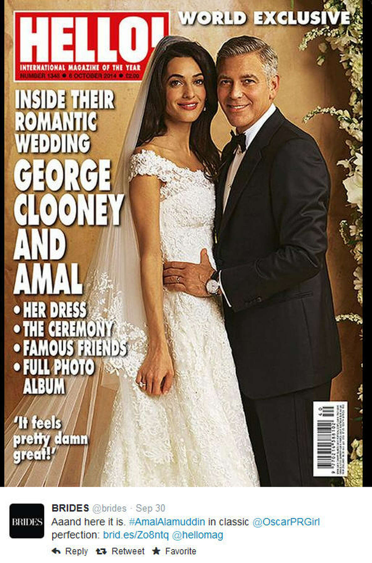 Brides around the world are feasting their eyes on the wedding dress Amal Alamuddin's wore to marry George Clooney on Sept. 27. Gorgeous as it is, she's not the only famous Mrs. with good taste. Take a look at what other stars said 'I do' in on their big day.