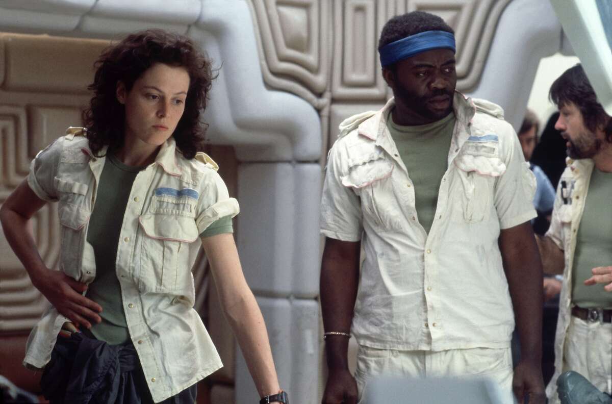 This photo released by Twentieth Century Fox shows Sigourney Weaver, left, as Ellen Ripley, and Yaphet Kotto, as Parker, in a scene from the 1979 film, "Alien." (AP Photo/Twentieth Century Fox)