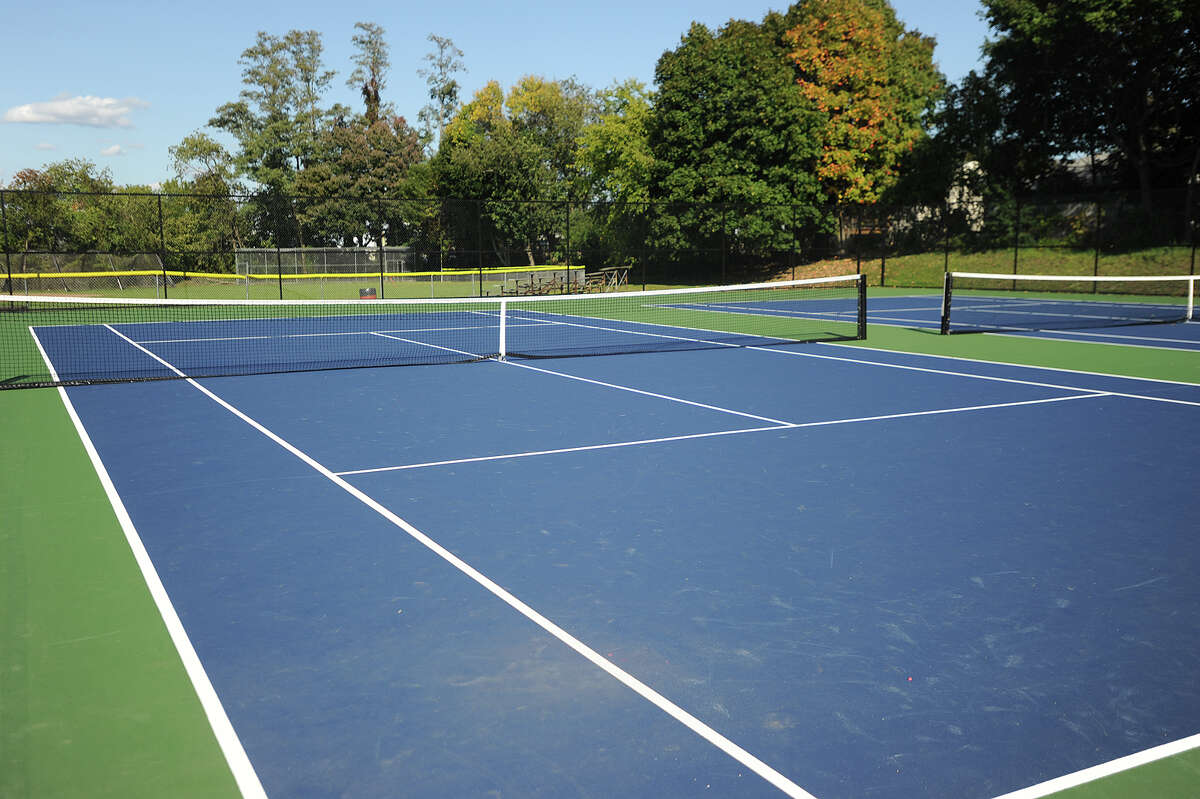 The new tennis courts at Ellsworth Park in Bridgeport, Conn. on Monday, October 6, 2014.