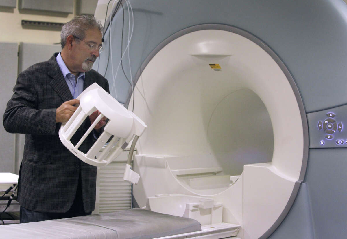 Physicist David Feinberg works in his MRI lab in the Li Ka Shing Center at UC Berkeley. Feinberg is part of a team of researchers who are developing MRI scans of extreme high resolution, allowing for more detailed images of the brain.