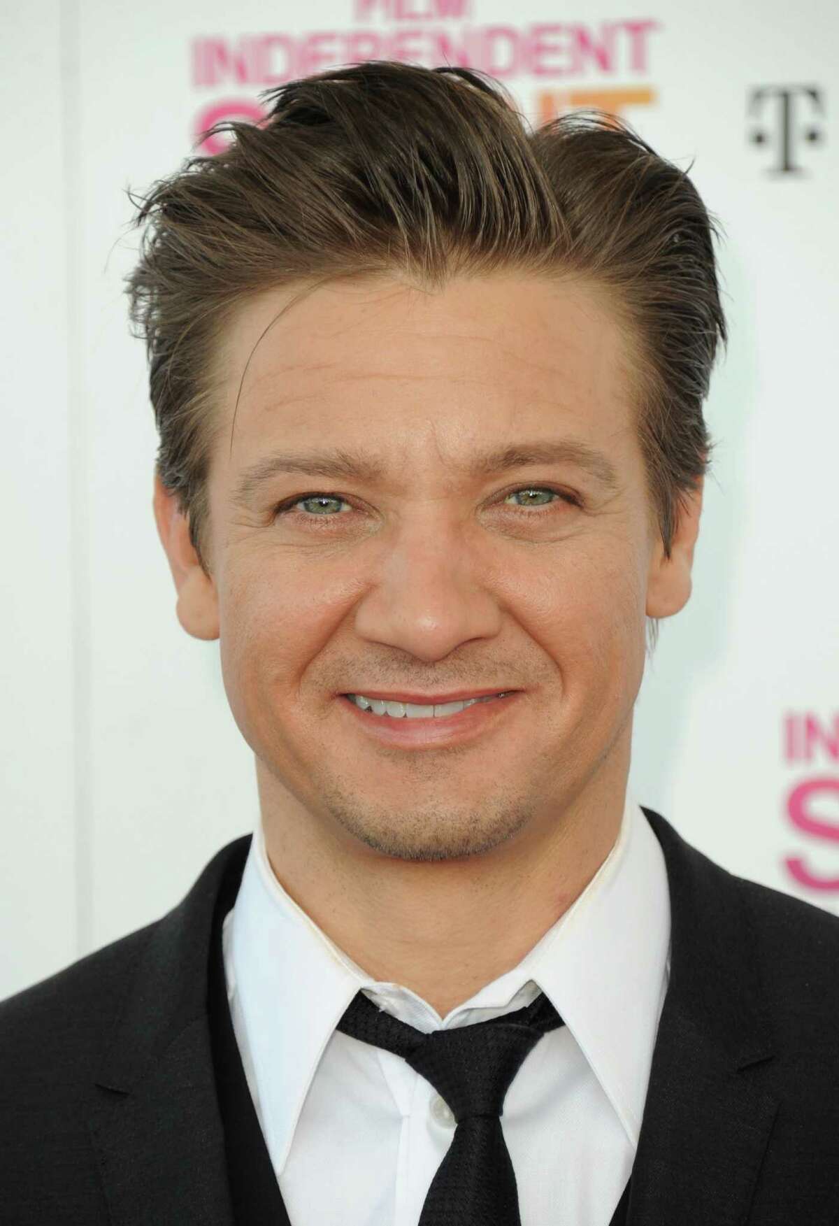 Actor Jeremy Renner arrives at the Independent Spirit Awards on Saturday, Feb. 23, 2013, in Santa Monica, Calif. (Photo by Jordan Strauss/Invision/AP)