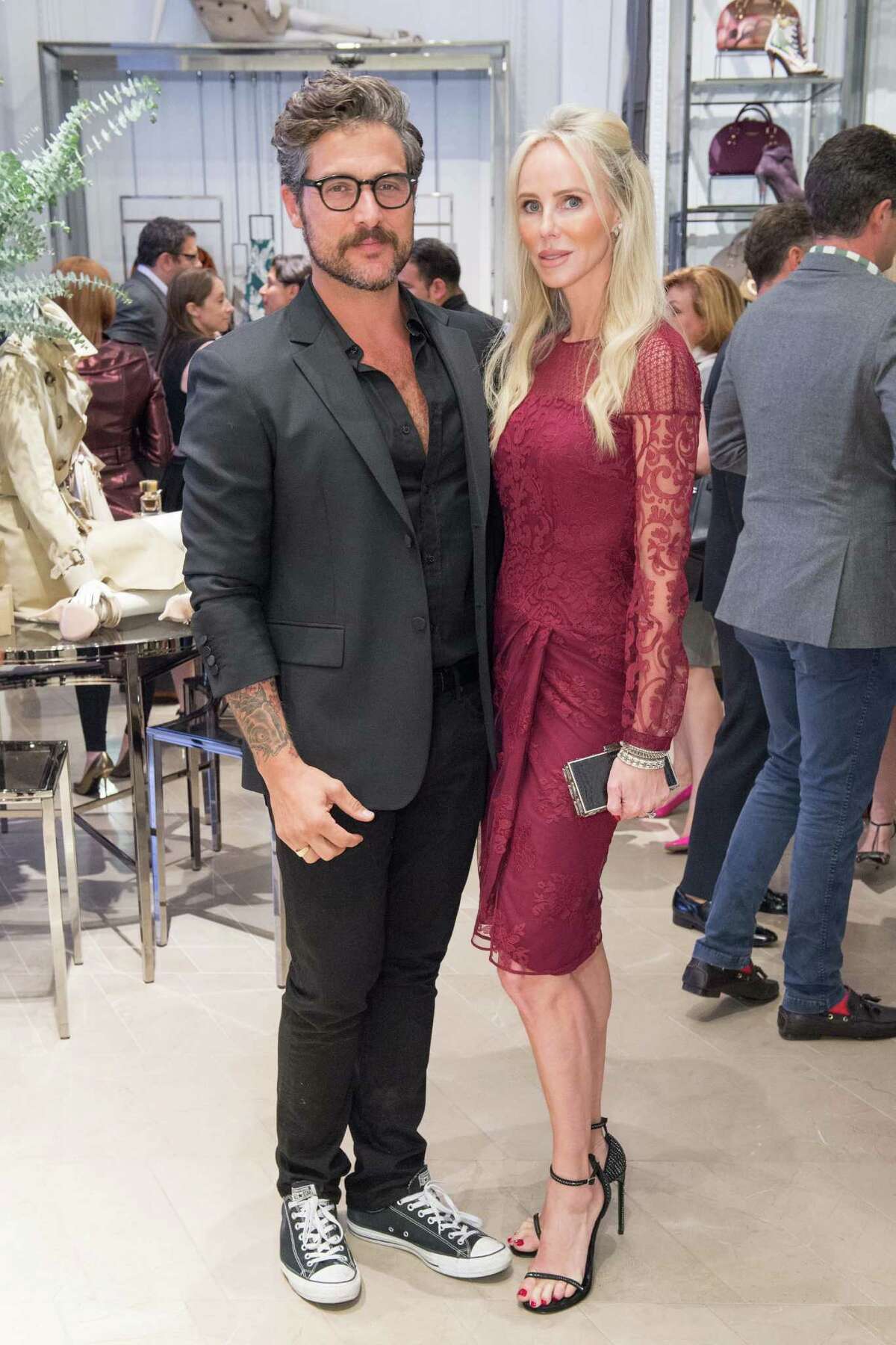 Douglas Friedman and Vanessa Getty at the reopening celebration for Burberry's flagship store in San Francisco on October 7, 2014.