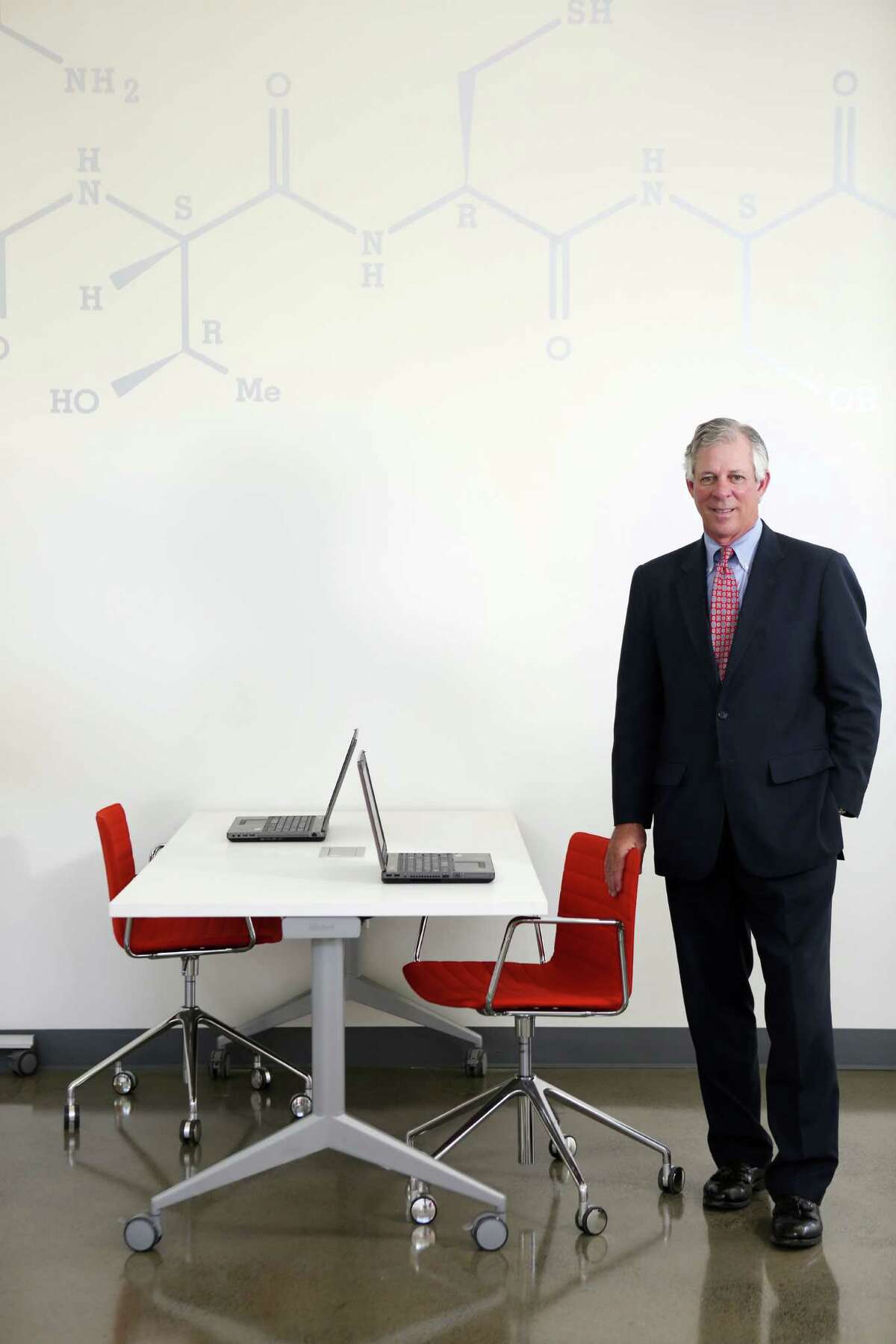 Dr. Robert Robbins, the Texas Medical Center President and CEO, stands in the new TMC incubator on Tuesday, Oct. 7, 2014, in Houston. The business incubator is being developed to bring in more health care-related startups to the Houston area. ( Mayra Beltran / Houston Chronicle )