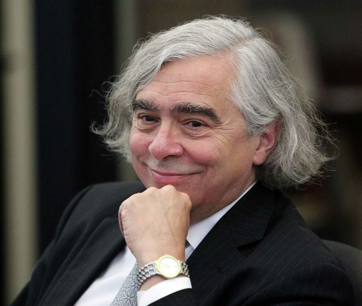 U.S. Energy Secretary Ernest Moniz during his visit to our editorial board Thursday October 9, 2014. (Billy Smith II / Chronicle)