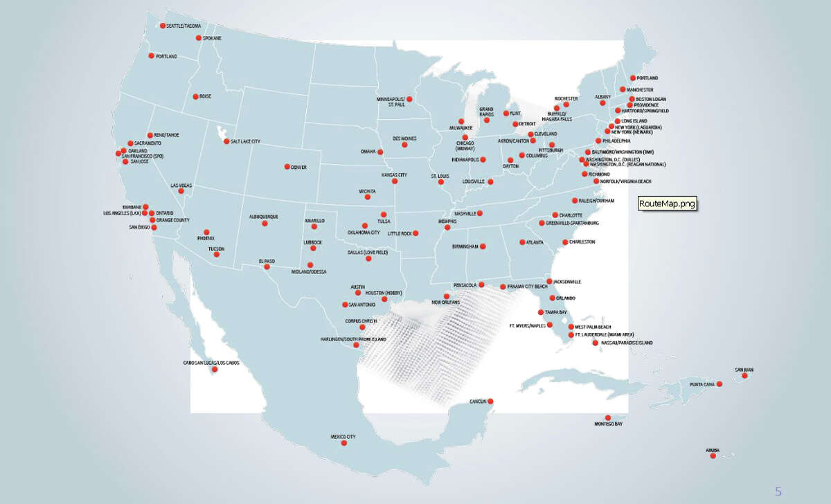 southwest airlines california route map