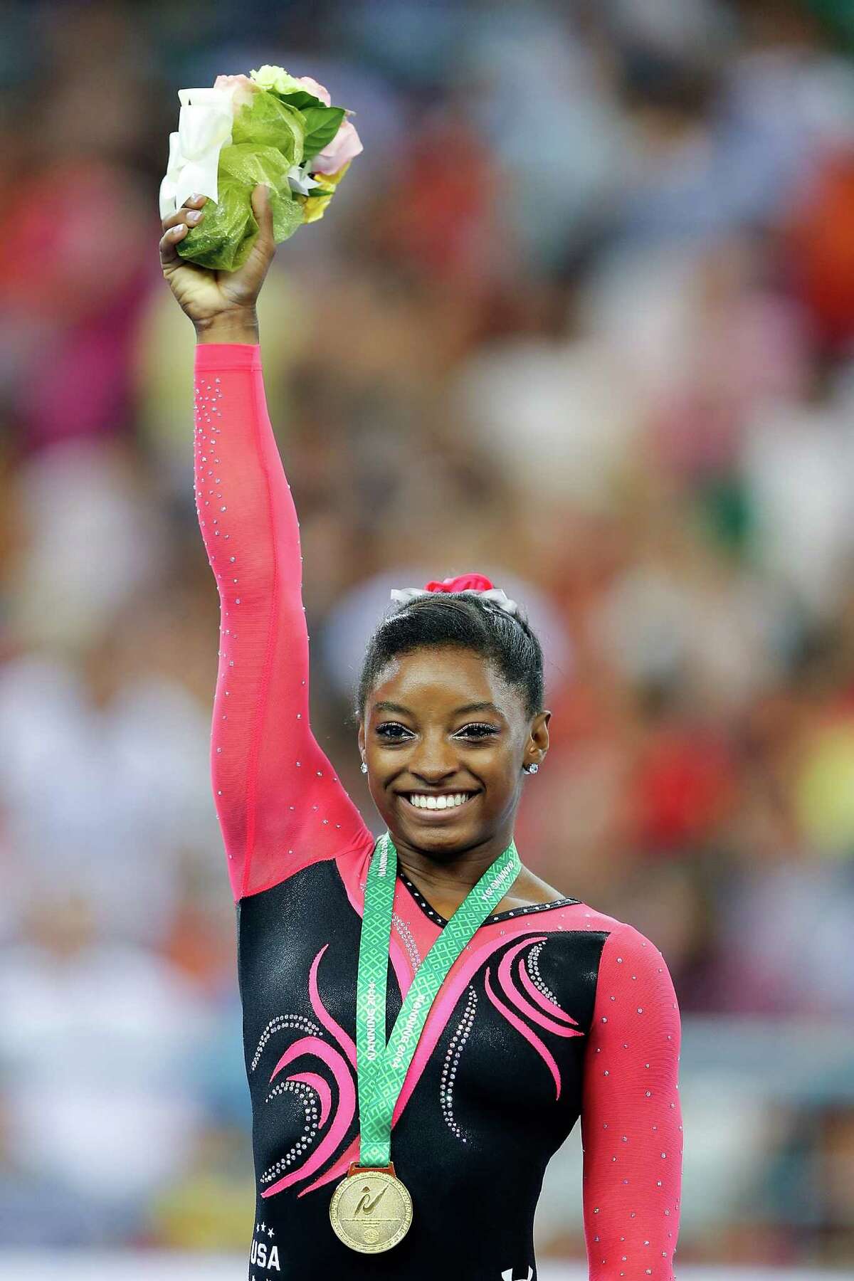 Simone Biles wins two more gold medals at world championships