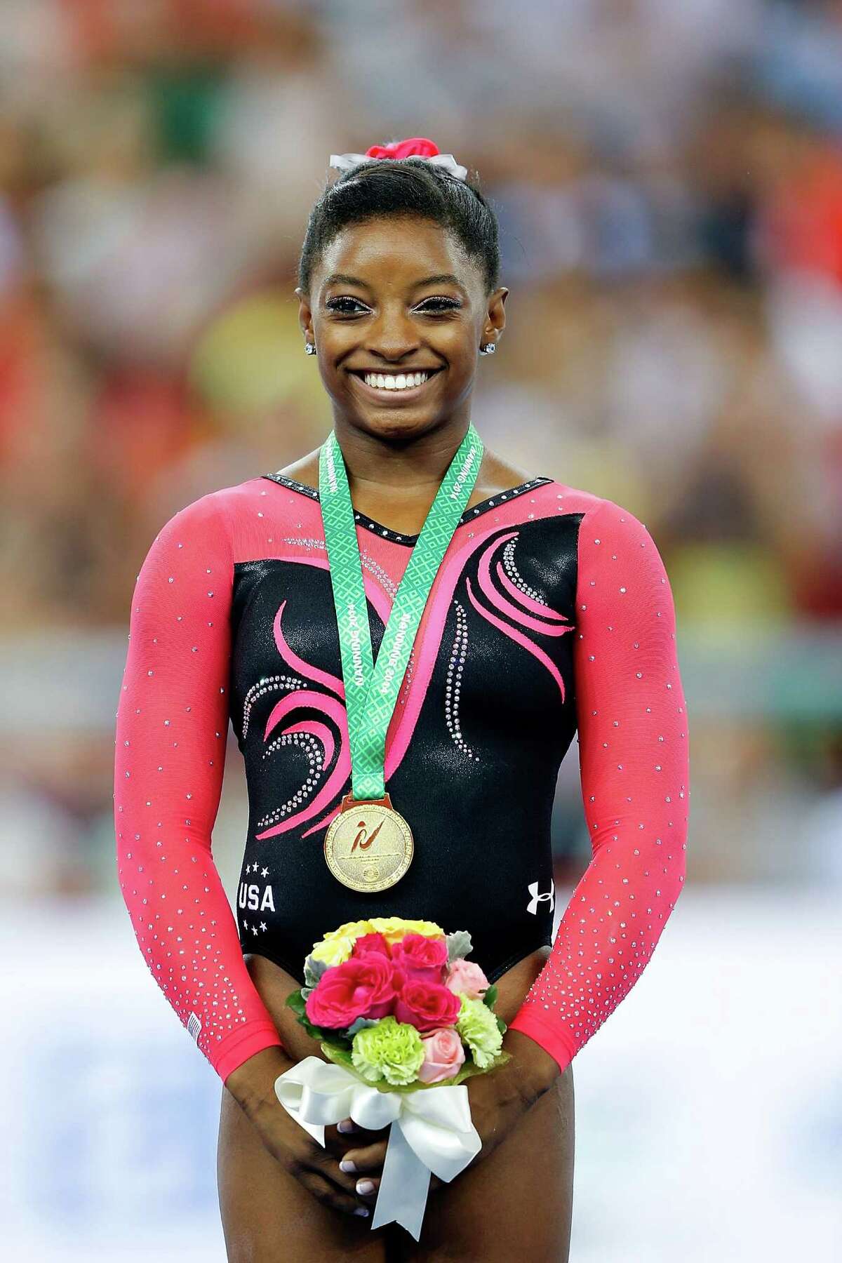 Simone Biles wins two more gold medals at world championships