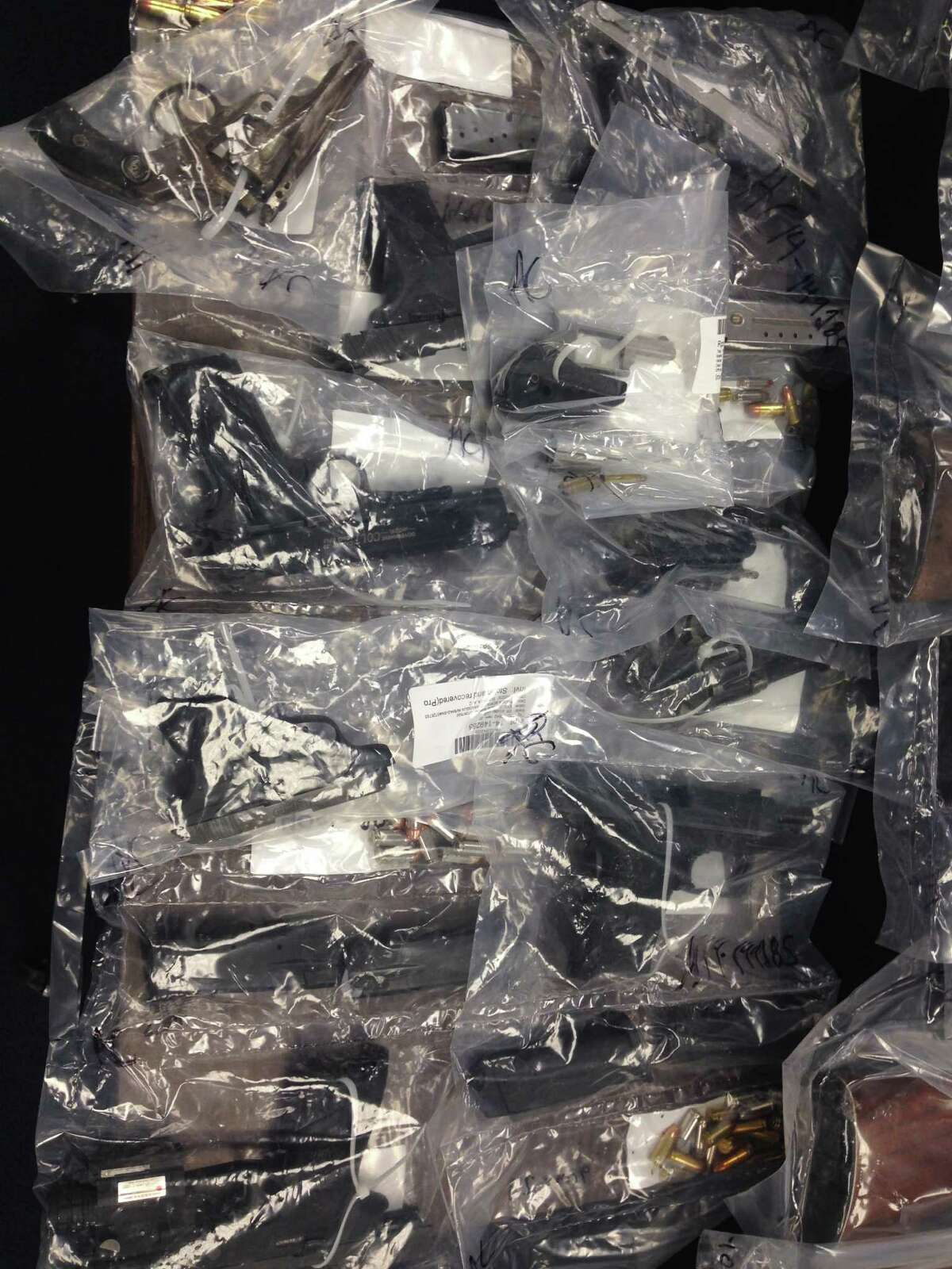 A mistaken package delivery led to the bust of a drug operation in Harris County last week, and seizure of drugs, guns and cash.