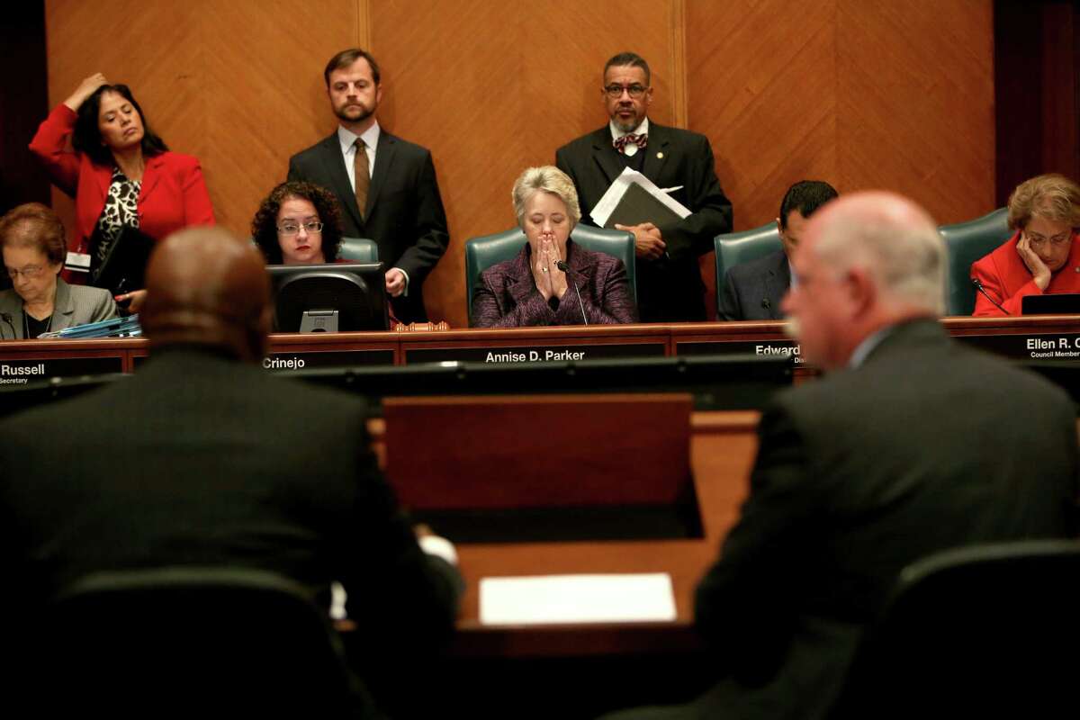 Mayor Annise Parker and City Council members at a recent meeting.