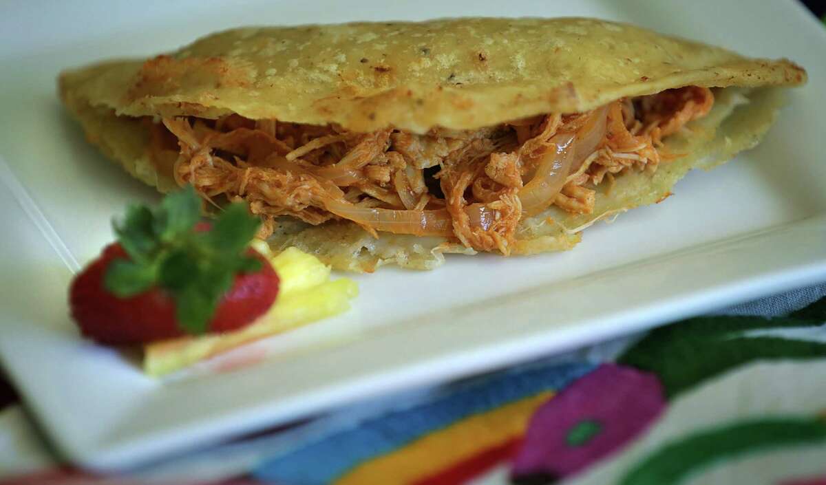 Quesadilla de Tinga from Cocina Heritage which serves interior Mexican home cooking.Tuesday Oct. 14, 2014.