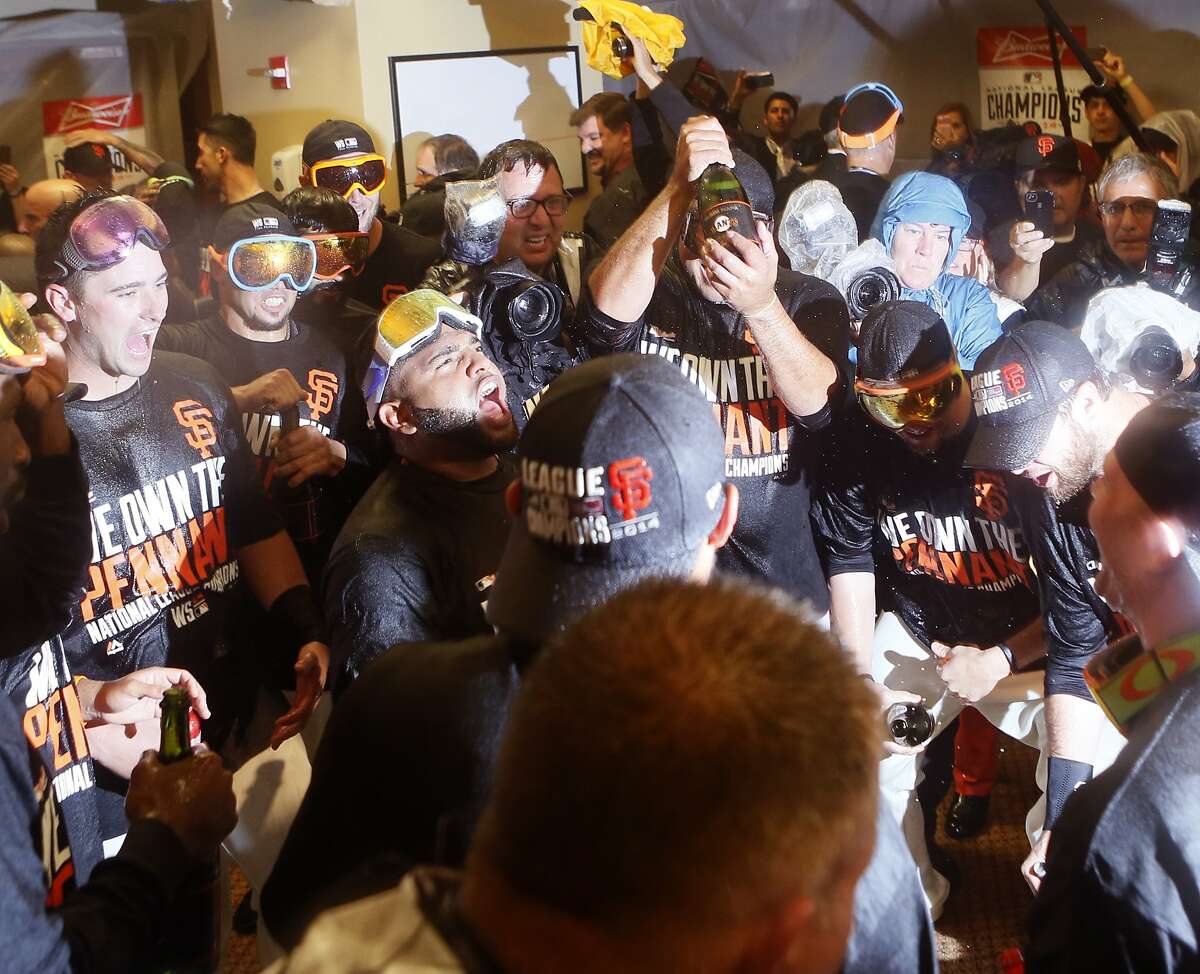 SF Giants are going to the World Series! Celebration photos from the  clubhouse