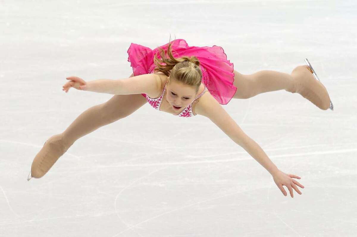 VANCOUVER, BC - FEBRUARY 23: Rachael Flatt of the United States competes in the Ladies Short Program Figure Skating on day 12 of the 2010 Vancouver Winter Olympics at Pacific Coliseum on February 23, 2010 in Vancouver, Canada. (Photo by Cameron Spencer/Getty Images) *** Local Caption *** Rachael Flatt
