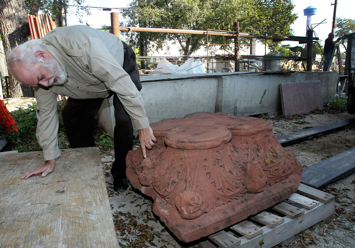 An elaborately carved stone could be an original piece of the Bexar County Courthouse, removed during a 1920s remodeling. For several generations, a quarter-ton piece of carved red sandstone sat behind a South Side monument and tombstone shop. The business owners always knew it might be historically significant, but it wasn't until last week that the stone was revealed to local officials, who now suspect it's an original piece of the Bexar County Courthouse removed about 90 years ago. Read the story only on ExpressNews.com