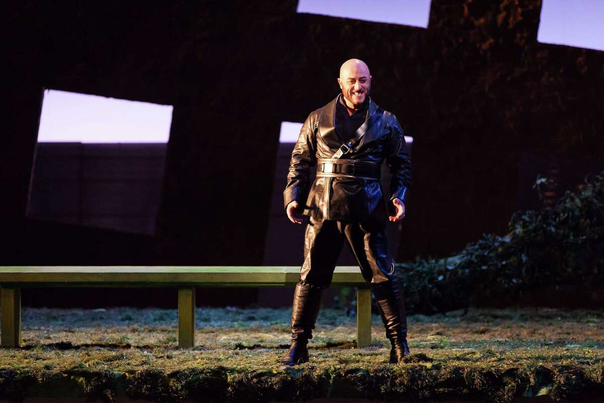 Marco Vratogna plays the villain Jago in Houston Grand Opera's production of Giuseppe Verdi's "Otello."