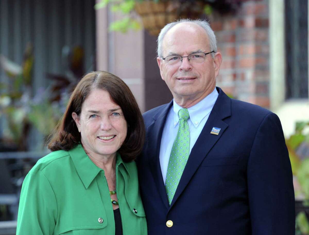 Bill and Evon Malloy, husband and wife, were announced as the Grand Marshals for the Stamford Saint Patrick's Day Parade during an annoucement celebration by the selection committee to kick off the historic 20th anniversary parade season at the Castle Bar & Grill , Stamford, Conn., Saturday, Oct. 25, 2014.