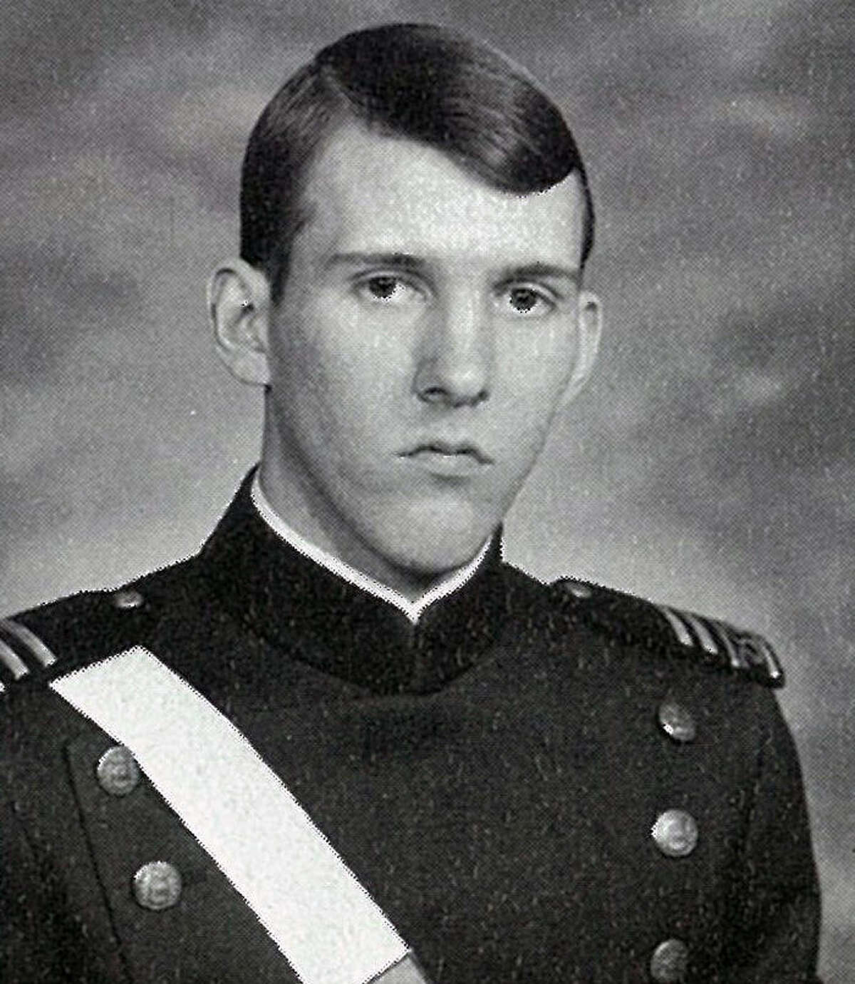 A formal portrait of Gregg Popovich from his Air Force Academy yearbook. He became an officer in 1970.