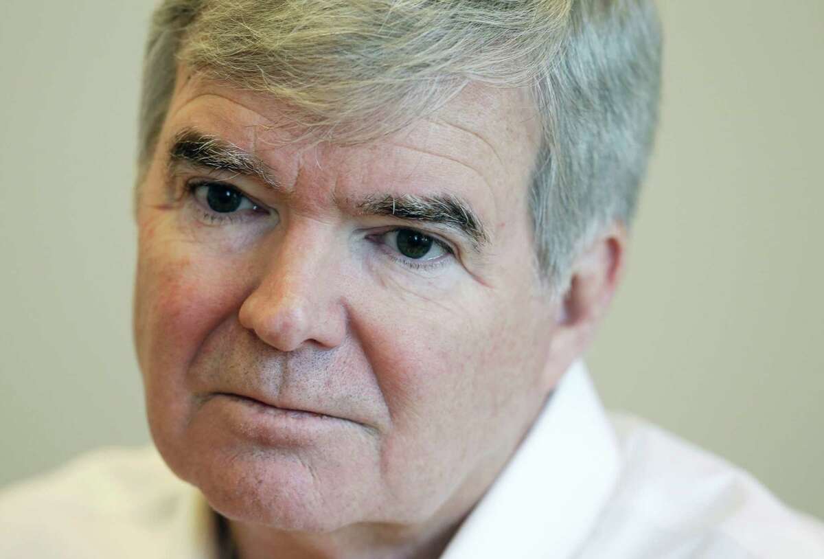 NCAA President Mark Emmert listens to a question during an interview Monday, Oct. 27, 2014, in Indianapolis. (AP Photo/Darron Cummings) ORG XMIT: INDC103