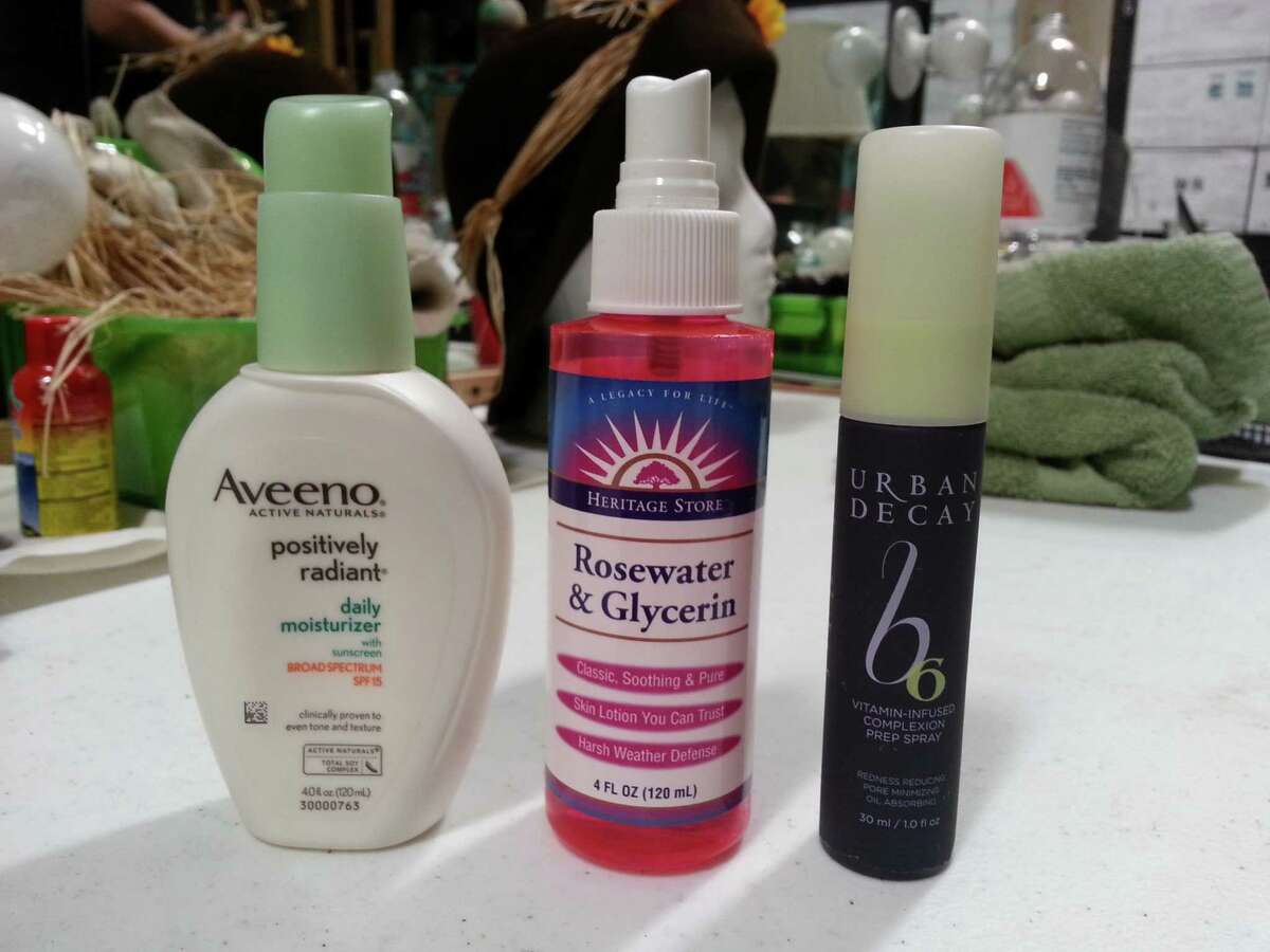 The products that Asia Ciaravino uses before she gets into makeup for her role as the Wicked Witch in The Playhouse-San Antonio production of "The Wizard of Oz."