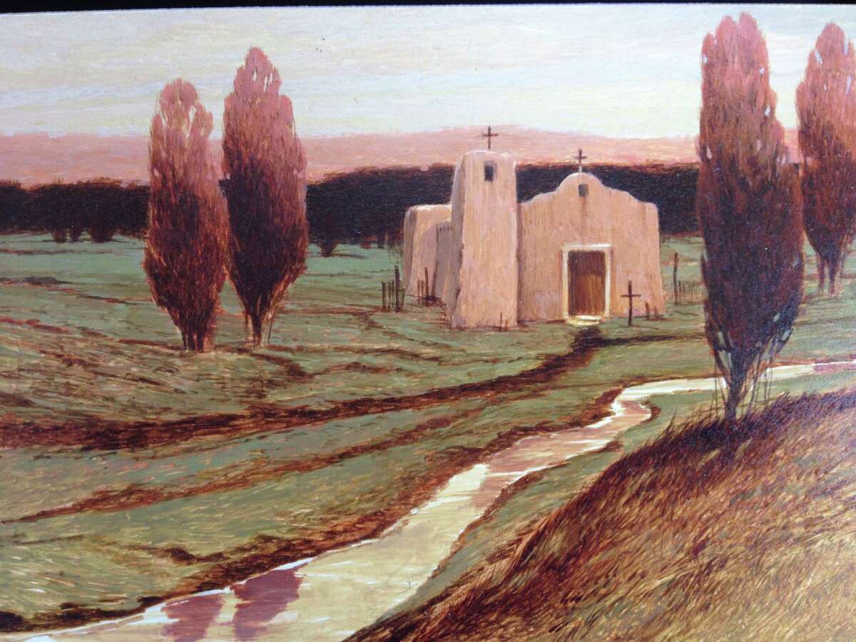 Roland Garza paints his landscapes from small plein aire studies. He is participating in the 2014 Uptown Art Stroll.