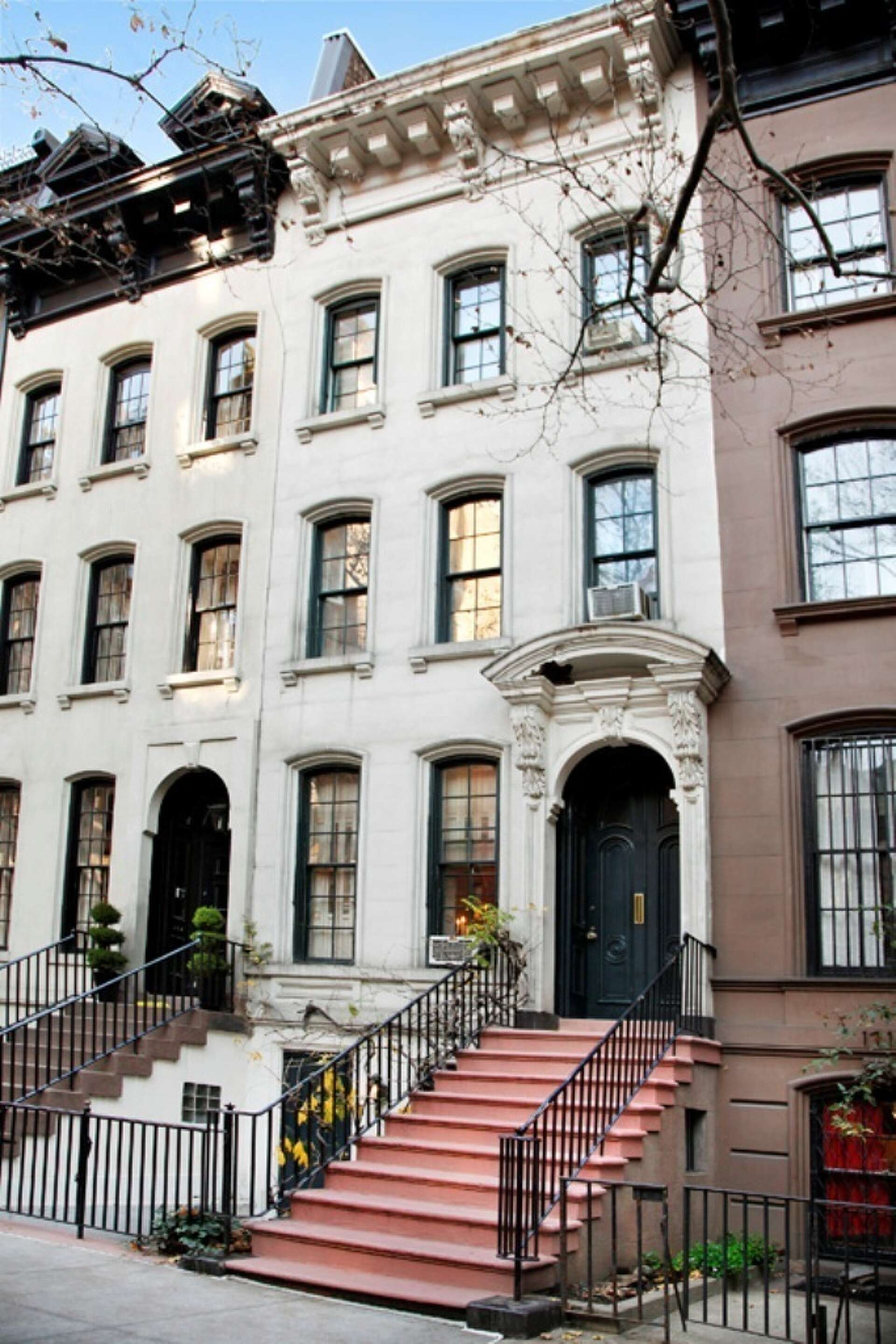 Stunning architecture of 169 East 71st Street featuring its classic brownstone facade and front entrance