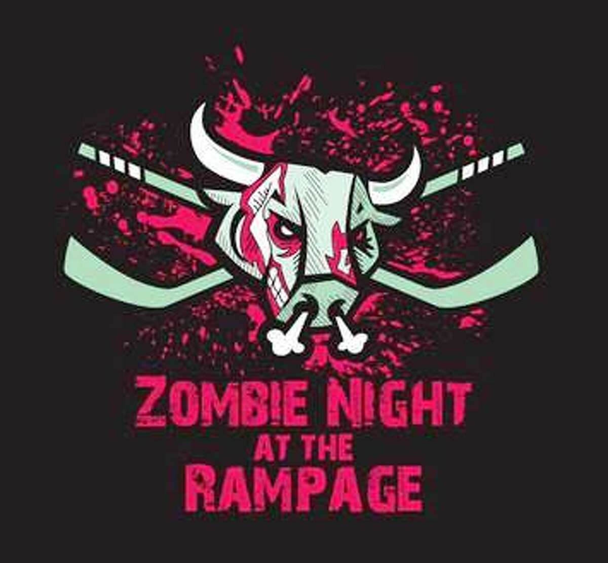 The San Antonio Rampage hockey team has done lots of crazy promotions, but none like this. Friday’s American Hockey League game with the Rockford IceHogs will also be the Rampage’s first Zombie Night. The first 2,500 fans will receive a zombie koozie; there will be a costume contest for grownups and kids. More Halloween activities are planned, and a team spokesman indicated in a news release that real zombies will be admitted free — but will be confined to the penalty box. Whew! That’s a relief. Also, it’s $1 drink night.   7:30 p.m. Friday, AT&T Center, 1 AT&T Center Parkway. $6-$50 Ticketmaster.com. The Rampage and IceHogs will play again at 7 p.m. Saturday. -- Robert Johnson
