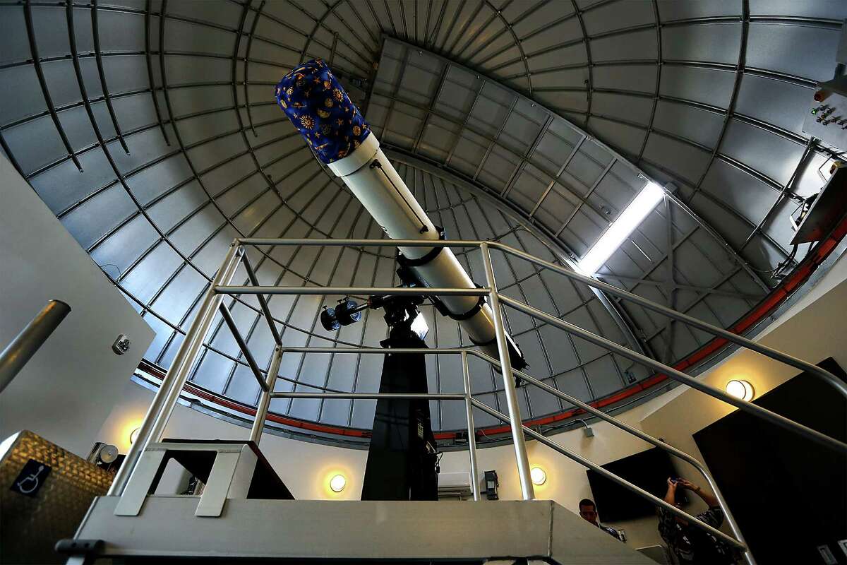 The telescope in the remodeled Scobee Observatory at San Antonio College is part of the Challenger Learning Center that will open this weekend. Wednesday, Oct. 29, 2014.