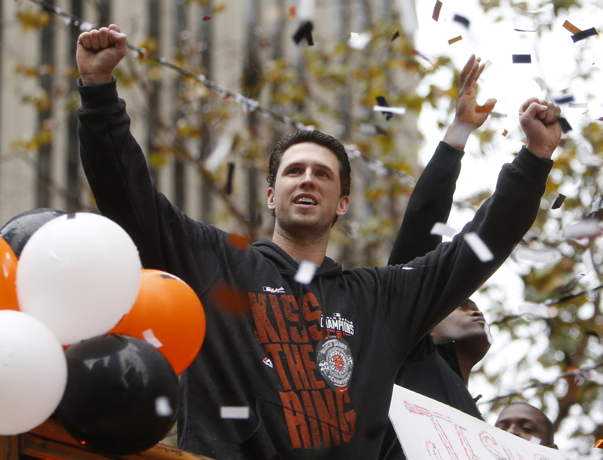 Celebrate the SF Giants' triumph with Jeremy Affeldt and Madison Bumgarner