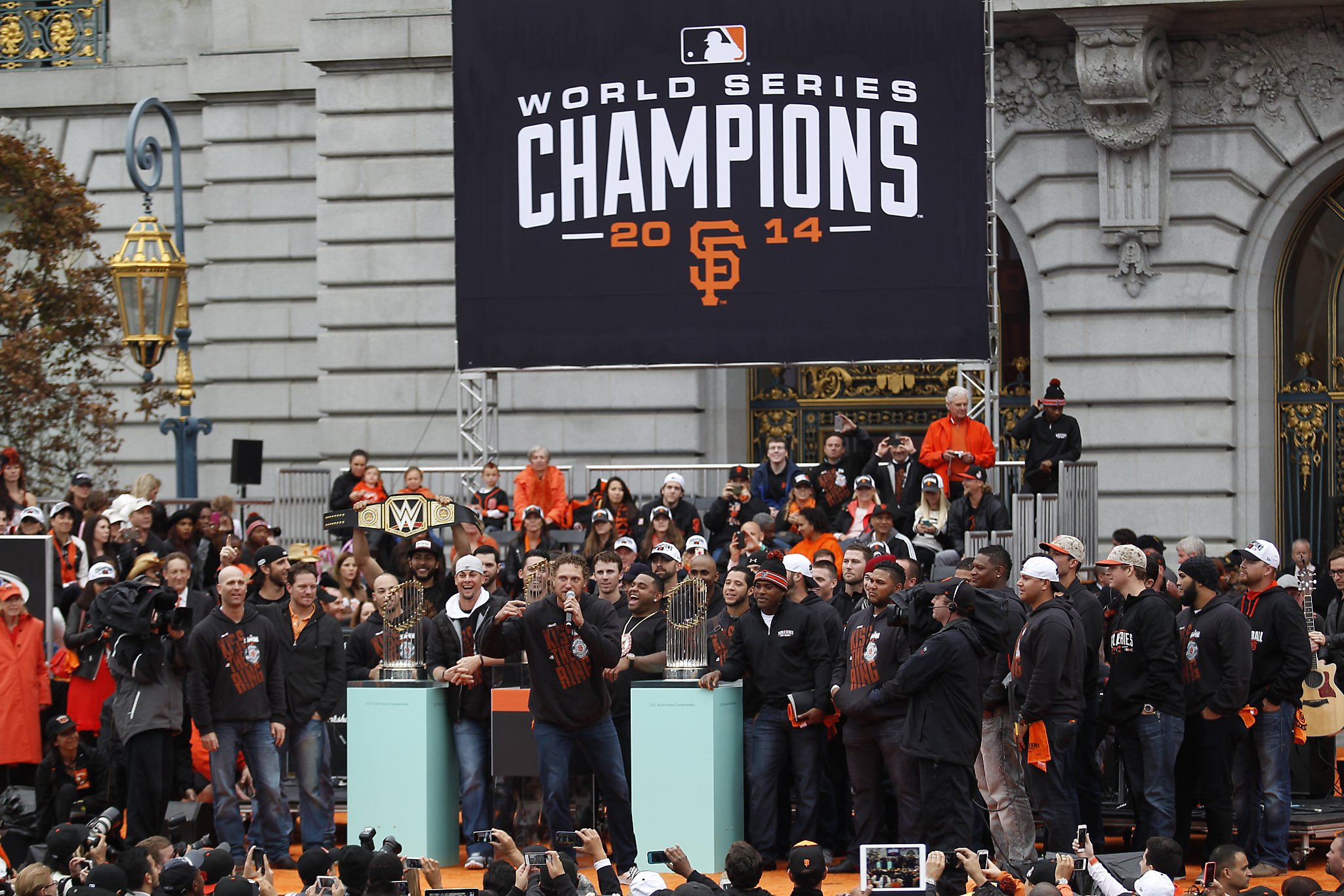 Bumgarner's MVP of Giants' victory parade, too