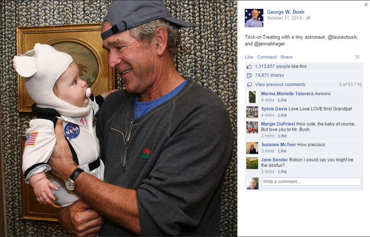 W. Bush Halloween picture explodes online