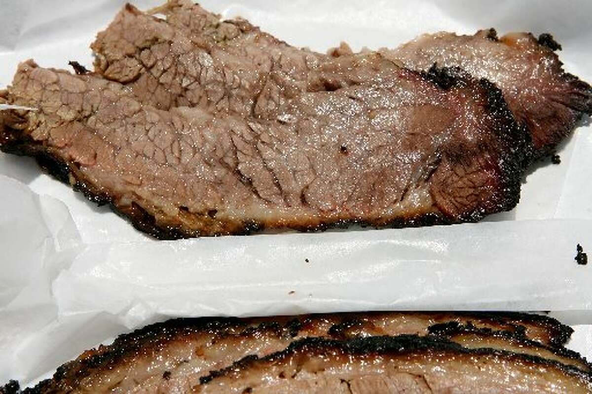 Brisket from Rudy's BBQ.