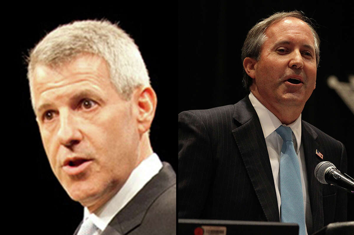 State Sen. Ken Paxton, R-McKinney, (right) beat Houston lawyer Sam Houston, a Democrat, to succeed Greg Abbott as the state's next attorney general. The Texas Securities Board reprimanded and fined Paxton $1,000 for repeatedly soliciting investment clients over the past decade without being properly registered with the state. A criminal complaint related to the violation sits with the Travis County district attorney's office, which has said it will not act until after the election, and two grievances have been filed with the State Bar of Texas.
