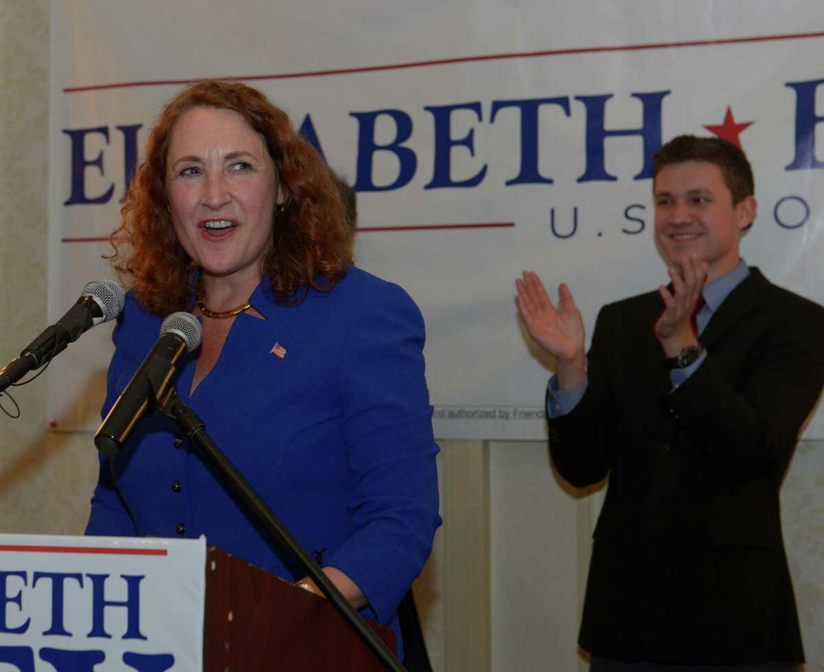 U.S. Representative Elizabeth Esty, speaks to supporters gathered at her election night Headquarters, at the Coco Key Convention Center, in Waterbury, Conn, on Tuesday, November 4, 2014.The Democratic incumbent, Congresswoman Esty, was declared the winner in ConnecticutâÄôs 5th District Congressional race against Republican Mark Greenberg.