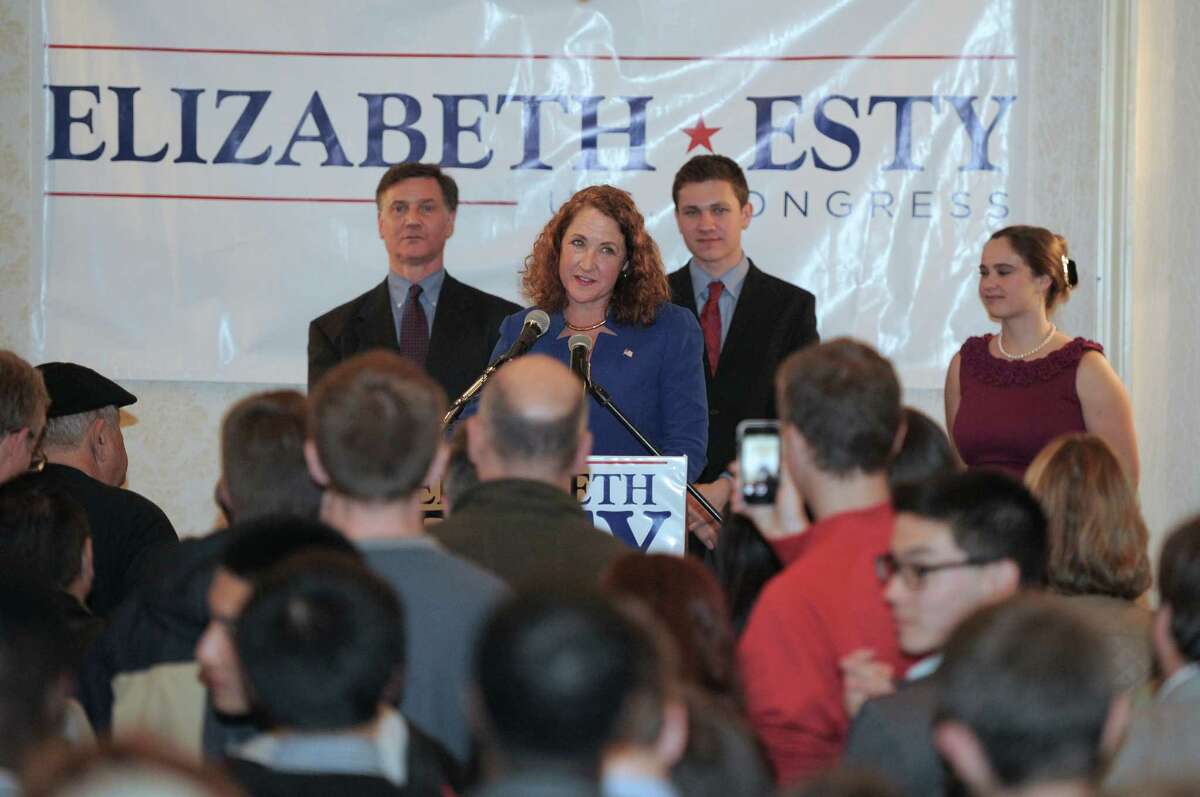 U.S. Representative Elizabeth Esty, speaks to supporters gathered at her election night Headquarters, at the Coco Key Convention Center, in Waterbury, Conn, on Tuesday, November 4, 2014.The Democratic incumbent, Congresswoman Esty, was declared the winner in ConnecticutâÄôs 5th District Congressional race against Republican Mark Greenberg.