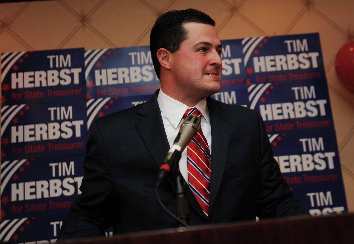 Republican candidate for treasurer Tim Herbst refuses to concede the race saying he'll take results late into the night at the Trumbull Marriott in Trumbull, Conn. on Tuesday, November 4, 2014.