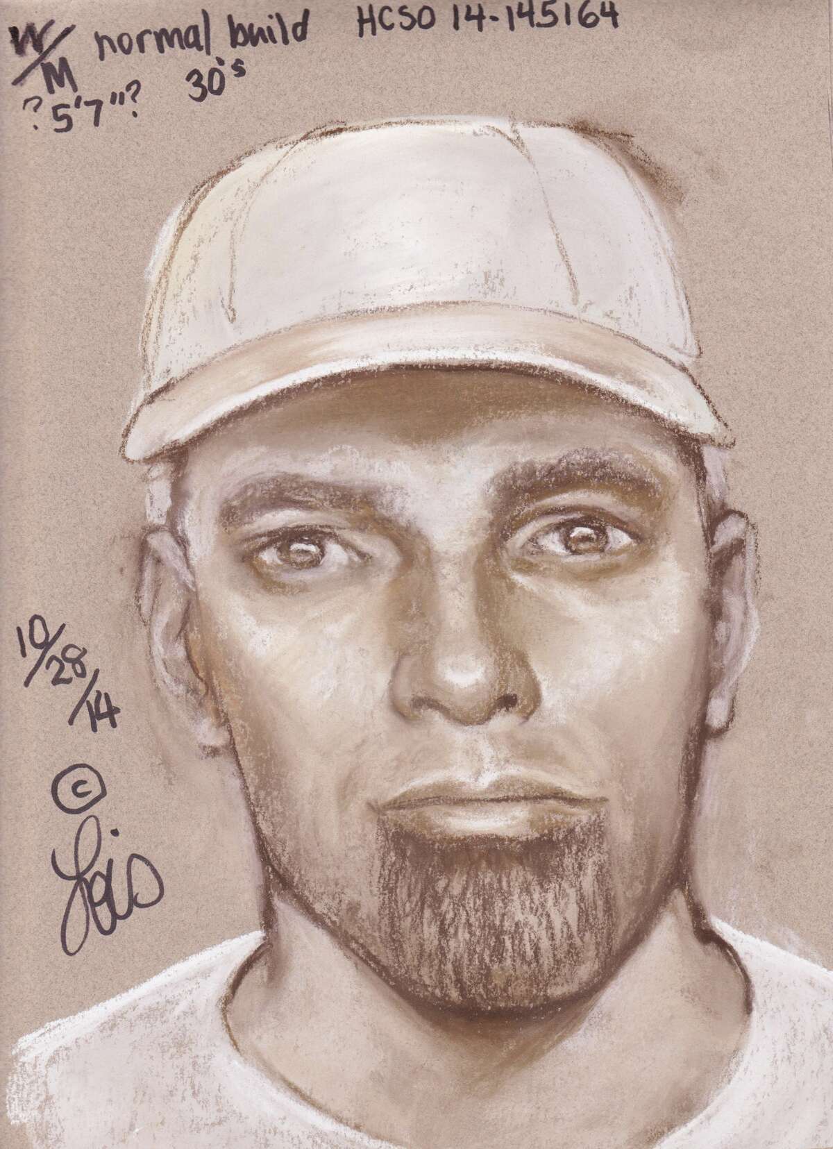 Authorities are searching for a man suspected in four sexual assaults on women in recent months in east Harris County.